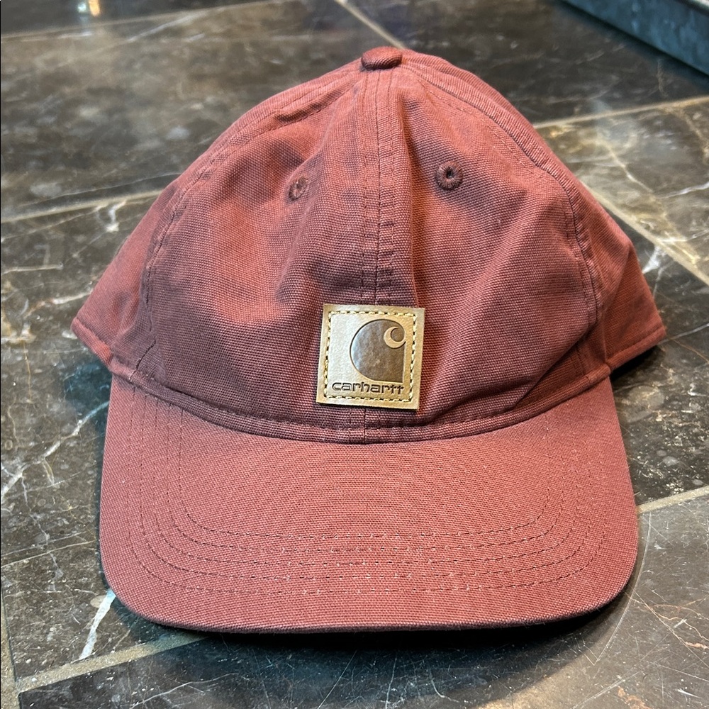 Carhartt Maroon Cap with Logo Patch